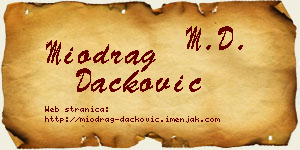 Miodrag Dačković vizit kartica